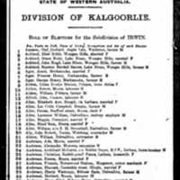 1922 Commonwealth Electoral Roll